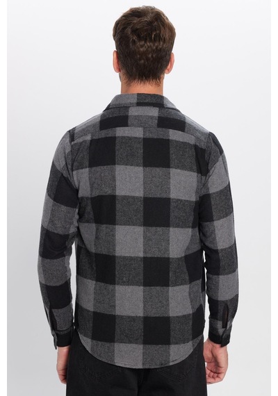 Tudors Erkek Slim Fit Dar Kesim Oduncu Çift Cep Kapaklı Kareli Kışlık Gömlek-32141 Çok Renkli Tudors Erkek Slim Fit Dar Kesim Oduncu Çift Cep Kapaklı Kareli Kışlık Gömlek-32141 Çok Renkli