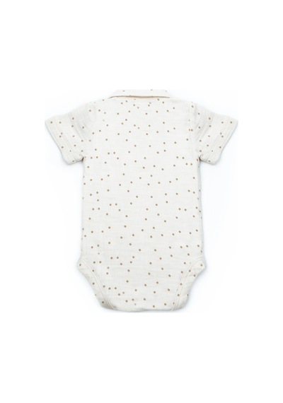 Babycosy Organic Wear Bebek 2li Kısa Kollu Badi Müslin %100 Pamuk, Bebek Ve Yenidoğan Serisi - Ekru