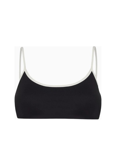 Because Of Alice Base Contrast Trim Cami Bra Tamamlayıcı Spor Sütyeni Siyah