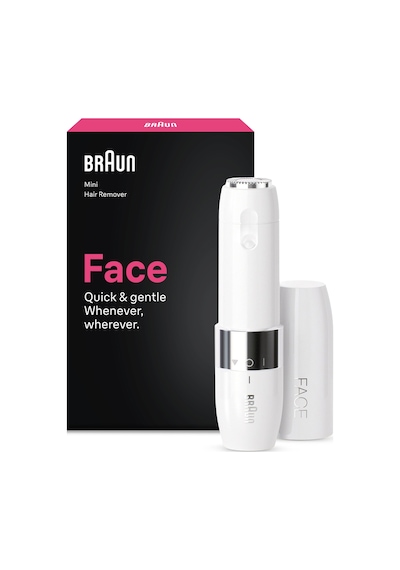 Braun Fs1000 Mini Yüz Tüy Alma Makinesi Pil Ve Temizleme Fırçası, Seyahat Boy, Kablosuz Kullanım