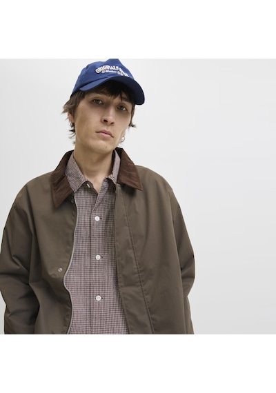Jack & Jones Erkek Gömlek Yaka Uzun Kollu Ceket - Wolf - 12299081 Canteen