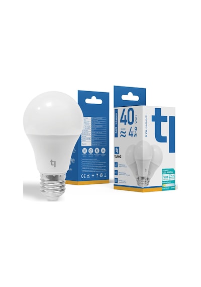 Redeem A60S E27 Led Ampul, Titreşimsiz, Göz Konforu, 543 Lümen, Sıcak Beyaz, 2700 Kelvin