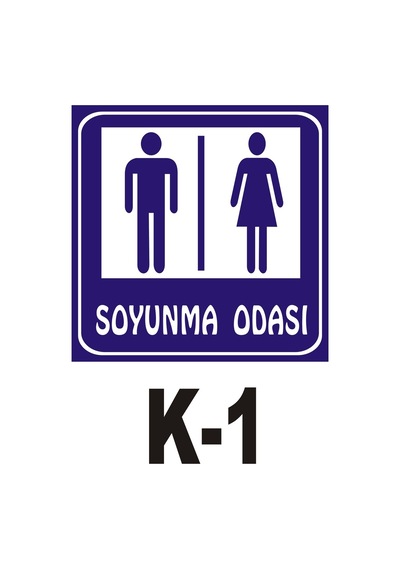 Pvc Dekota Uyarı - Ikaz Levhası Soyunma Odası Bay Bayan Yazılı