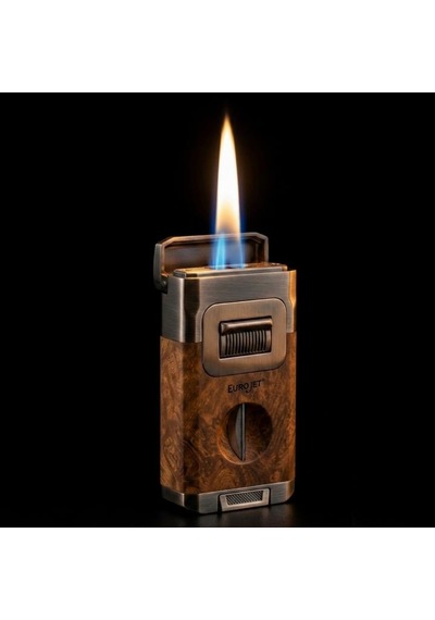 Euro Jet Çift Torch Pürmüz Kahvrengi Puro Çakmağı