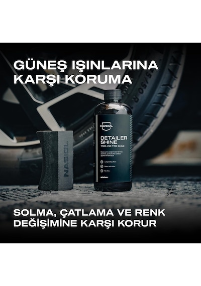 Ayrex Detailershine Araç Trim Ve Lastik Parlatıcı-500 Ml-araç Lastik, Trim, Tampon Bakımı, Detailing, Lastik, Teke