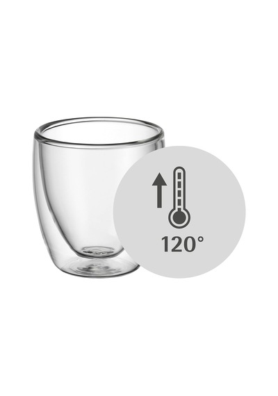 Kult Çift Duvarlı Espresso Fincanı Seti, 6 Parça, Çift Duvarlı Camlar, 80 Ml Çok Renkli
