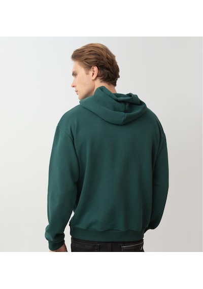 Nors Kvasir Kapüşonlu Sweatshirt Nefti Yeşil 001