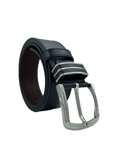 Süzer Deri 4.5 Cm Spor Metal Köprülü Suni Deri Kemer Toka Köprü Takımlı Siyah