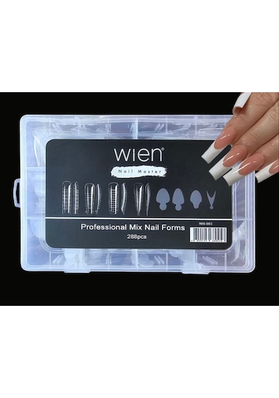 Protez Tırnak Üst Form Jel Polygel Acrygel - Akrijel Ve Polijel İçin Üst Form Şablon 288li Wn-003
