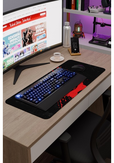 Gears Of War Kaymaz Dikişli Kauçuk Oyuncu Mousepad V2 - 70x30 Xl Gaming Mouse Pad Fare Altlığı