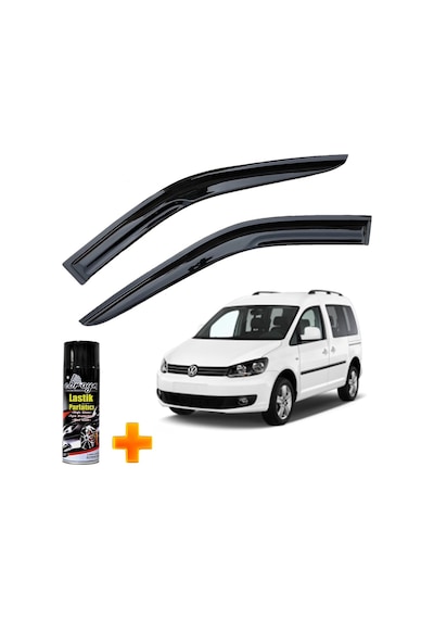 Vw Caddy Mügen Cam Rüzgarlığı 2003-2020 Arası 2 Li Takım +500ml Lastik Parlatıcı