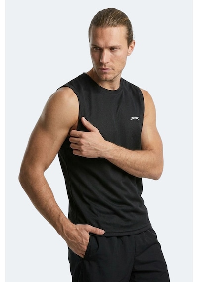 Slazenger Hazzar I Erkek Kolsuz Siyah Tişört