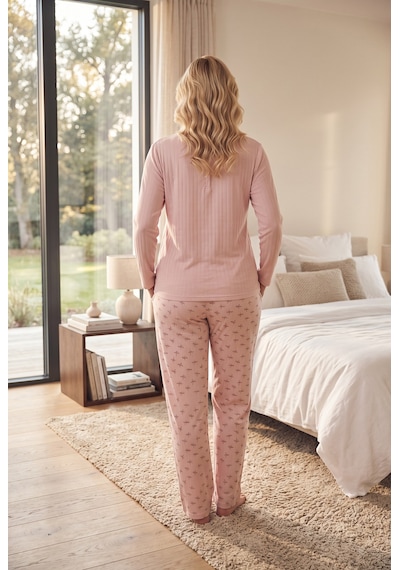 Seboteks Şardonlu İnterlok Kumaş Yakası Düğmeli Kışlık Büyük Beden Kadın Pijama Takımı 2700 Pudra Seboteks Şardonlu İnterlok Kumaş Yakası Düğmeli Kışlık Büyük Beden Kadın Pijama Takımı 2700 Pudra