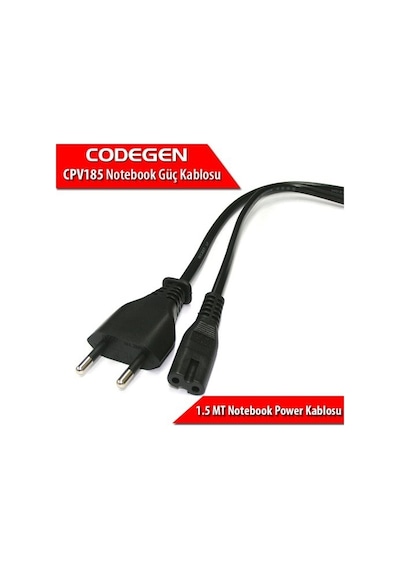 Codegen Iki Uçlu Notebook Power Güç Kablosu 1 5 Metre 0 75Mm Cp