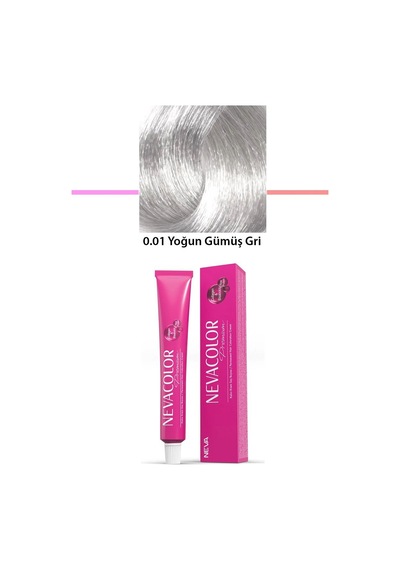 Premium 0.01 Yoğun Gümüş Gri - Kalıcı Krem Saç Boyası 50 G Tüp
