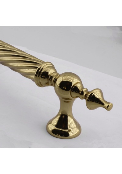 Tr Burgulu Titanyum Gold 25 Cm Çelik Kapı Tutma Kolu Sürgülü Dış Çekme Kulpu Kulbu Tutamağı Kol 1 Adet