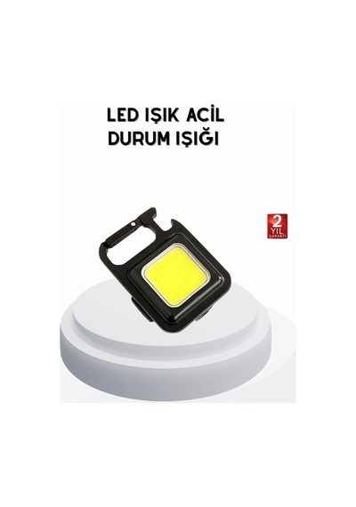Mini 800 Lümen Led El Feneri Usb Şarjlı 3 Kademeli Işık Şişe Açacaklı Taşınabilir Tasarım