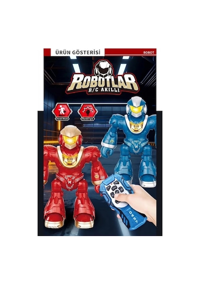 Uzaktan Kumandalı Akıllı Robot Oyuncak - Işıklı, Müzikli, Dans Eden Programlanabilir, 23cm Mavi