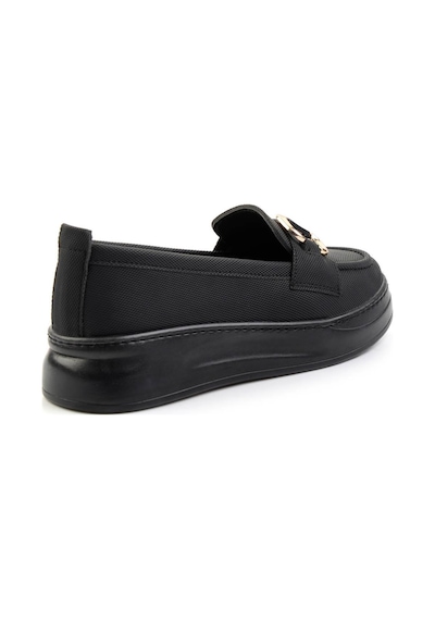 Bambi Siyah Kadın Loafer Ayakkabı K01536194509 Siyah