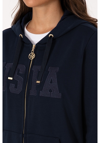 U.S. Polo Assn. Kadın Lacivert Uzun Fermuarlı Kapüşonlu Basic Sweatshirt 50307724-VR033 U.S. Polo Assn. Kadın Lacivert Uzun Fermuarlı Kapüşonlu Basic Sweatshirt 50307724-VR033