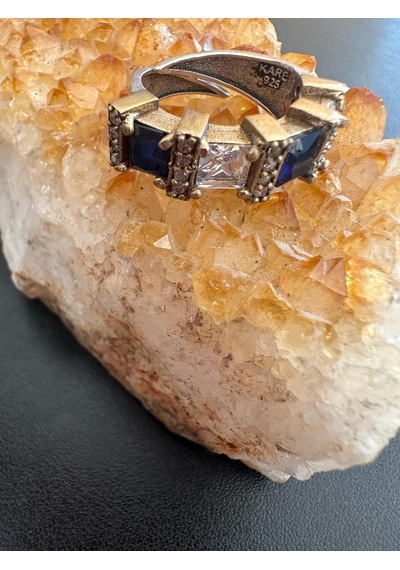 Aysesa Doğal Safir Ve Zirkon Taşlı Kadın Gümüş Yüzük 925 Ayar 7.24 Gram Aysesa Doğal Safir Ve Zirkon Taşlı Kadın Gümüş Yüzük 925 Ayar 7.24 Gram