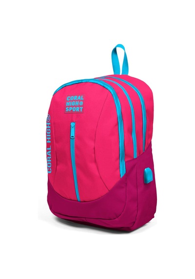 Coral High Sport Neon Mercan Kızıl Usb Şarjlı Kulaklık Çıkışlı Dö