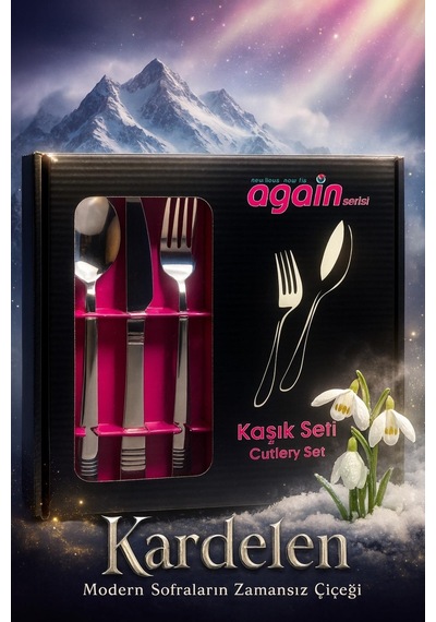 Sofraların Kardelen'i Çubuk Model Şık Kaşık-çatal-bıçak Takımı 36 Parça-kutulu Diğer