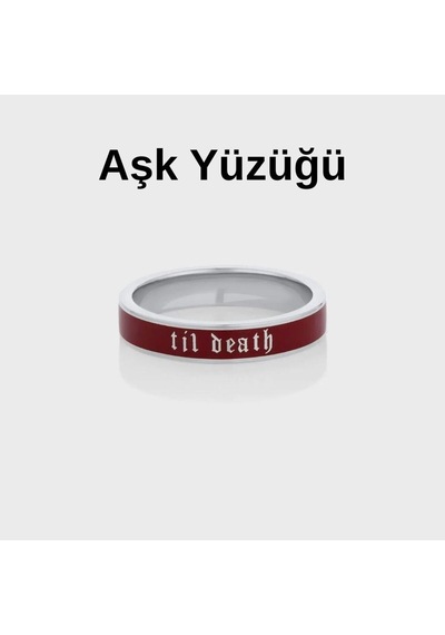 925 Ayar Gümüş Sonsuza Kadar Aşk Yüzüğü Til Death Model Erkek & Kadın Gümüş