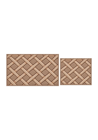 Banyo Paspas Seti 2'li-makinede Yıkanabilir-leke Tutmaz Klozet Takımı 60x100-40x60cm Kapuçino2 - 931611265 Kapuçino2