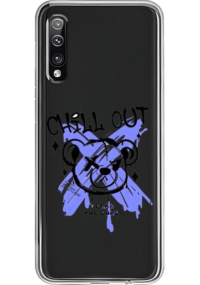 Samsung Galaxy A50 Uyumlu Şeffaf Kılıf Graffiti 8 Tasarımlı