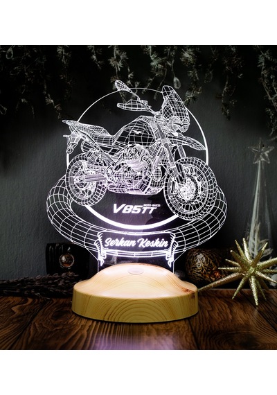 Moto Guzzi V85 Tt 3d Led Lamba Motor Guzzi Tutkunlarına Özel Motosiklet Hediyesi
