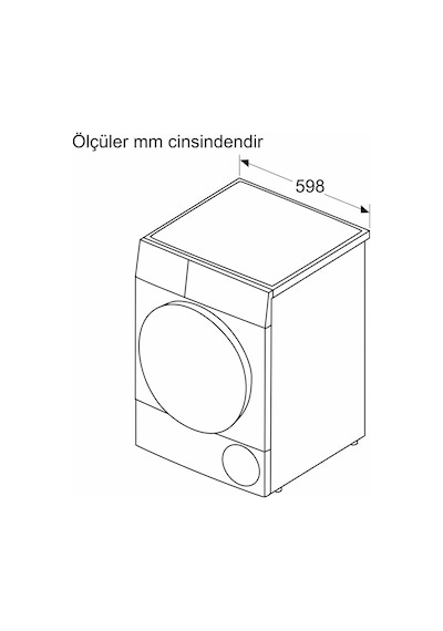 Profilo KM0961XJTR 9 KG Isı Pompalı Çamaşır Kurutma Makinesi Gümüş