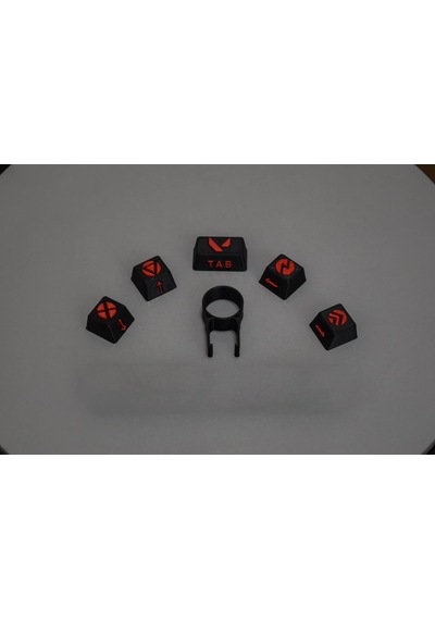 Valorant Temalı 5 Li Özel Keycap Seti Sökücü W A S D Tab Fps