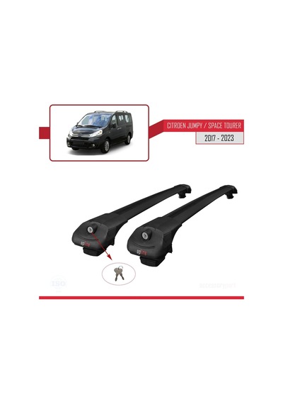 Citroen Jumpy 2007-2017 Arası İle Uyumlu Ace-1 Ara Atkı Tavan Barı Siyah