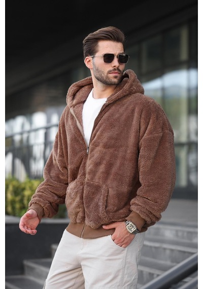 Madmext Kahverengi Peluş Over Fit Kapüşonlu Fermuarlı Erkek Sweatshirt 6049 Kahverengi Madmext Kahverengi Peluş Over Fit Kapüşonlu Fermuarlı Erkek Sweatshirt 6049 Kahverengi