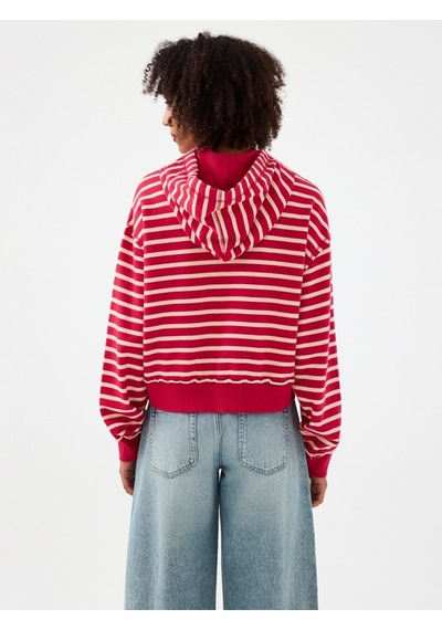 Loose Fit Kadın Sweatshirt Kırmızı