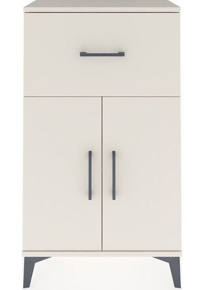 Arges Komodin Tek Raflı Tek Çekmeceli 2 Kapaklı 60x30x106 Aytaşı-aytaşı Aytası