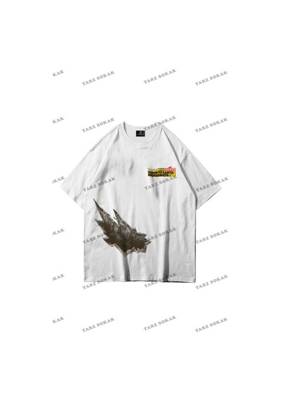 Startmore Unisex Cacti Impact Tshirt Beyaz