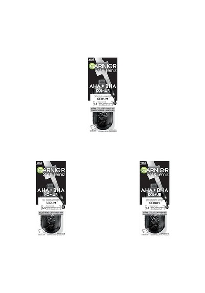 Aha+bha Cilt Kusurları Karşıtı Siyah Serum%4 30ml 3 Paketi