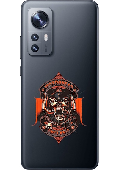 Xiaomi Mi 12 Uyumlu Şeffaf Kılıf Motörhead Tasarımlı