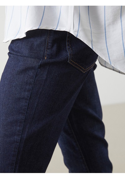 Lcwaıkıkı Classic Mavi Çizgili Oversize Kadın Gömlek