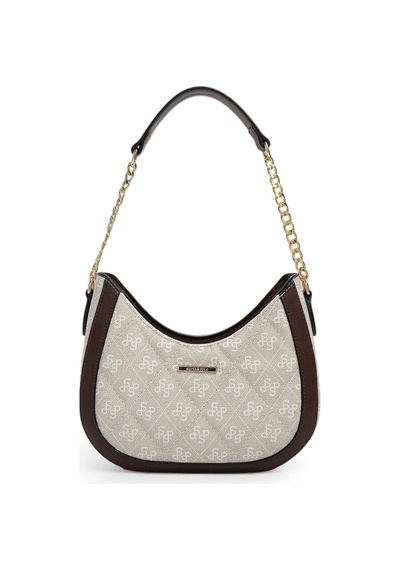 Silver & Polo Silver Polo Taş - Kahve Monogram Kadın Omuz Çantası Sp1168