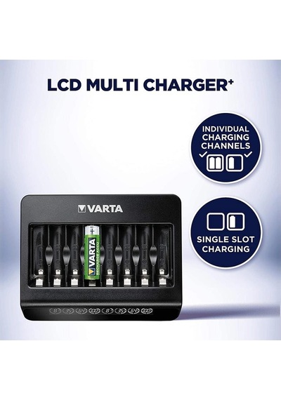 Varta LCD Multi Şarj Cihazı + 8 Adet 2100 mAh AA Şarjlı Kalem Pil