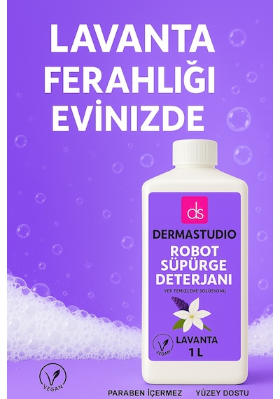 Robot Süpürge Deterjanı Lavanta 1 L Yer Temizleme Solüsyonu Tekli