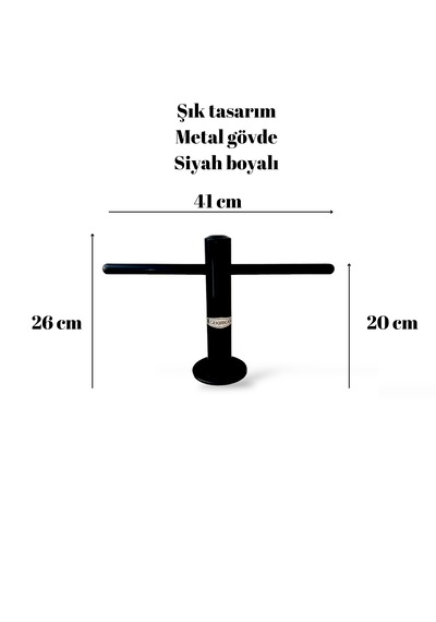 Egekırkan A300-01S T Tipi Kuaför Berber Tezgah Ayaklığı Siyah