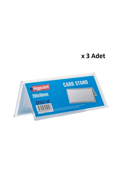 Bigpoint Kart Standı Çift Taraflı 200x80mm X 3 Adet Diğer