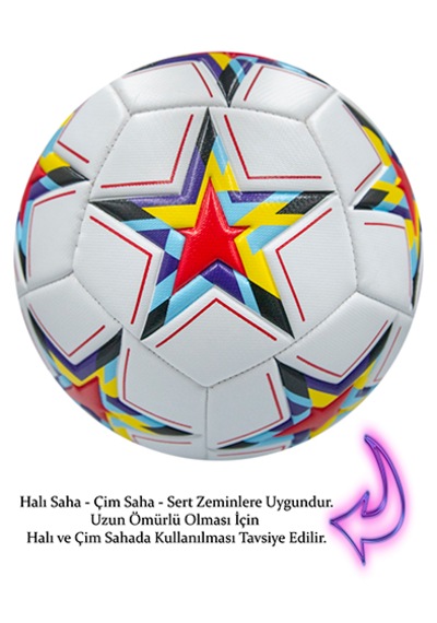 Alastor Şampiyonlar Ligi Pompa Hediyeli Halı Saha Sert Zemiz Kırmızı - Sarı