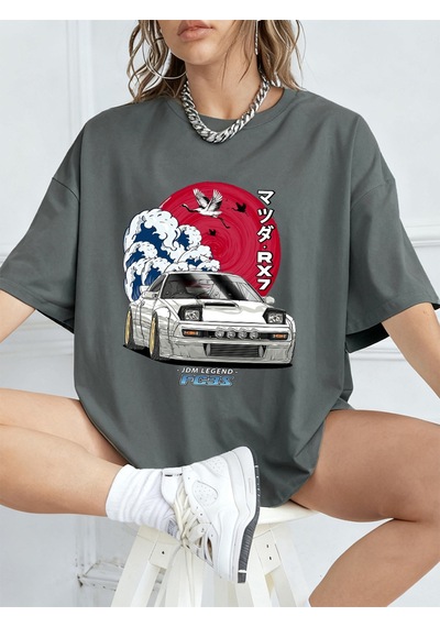 Noıssey Urban Pop Graphic Kadın Tişört Koleksiyonukod 5597 Füme