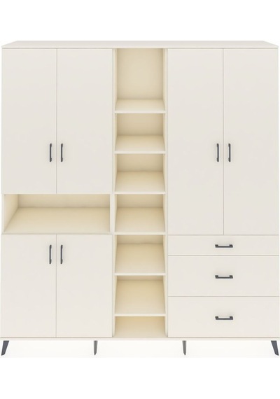 Hyperion Dolap 13 Raflı 3 Çekmeceli 6 Kapaklı 220x44x243 Aytaşı-aytaşı/aytaşı Aytası/aytası - Aytası