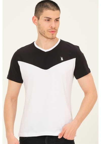 T8591 Dewberry Mens T-shırt-beyaz Beyaz